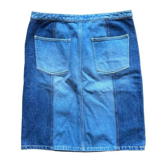 Armani Exchange A/X Denim Short Skirt Color Block A Line - Picture 2 of 6